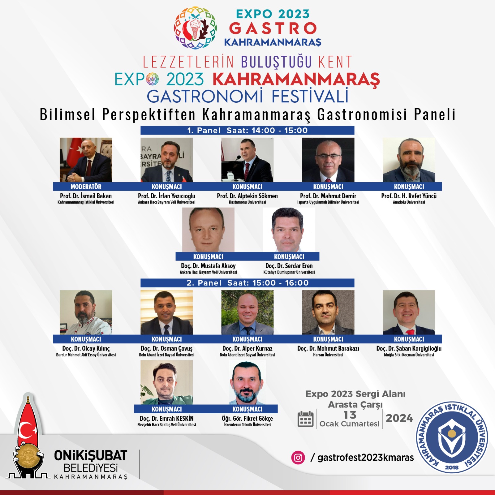 EXPO 2023 Kahramanmaraş Gastronomi Festivaline Davet