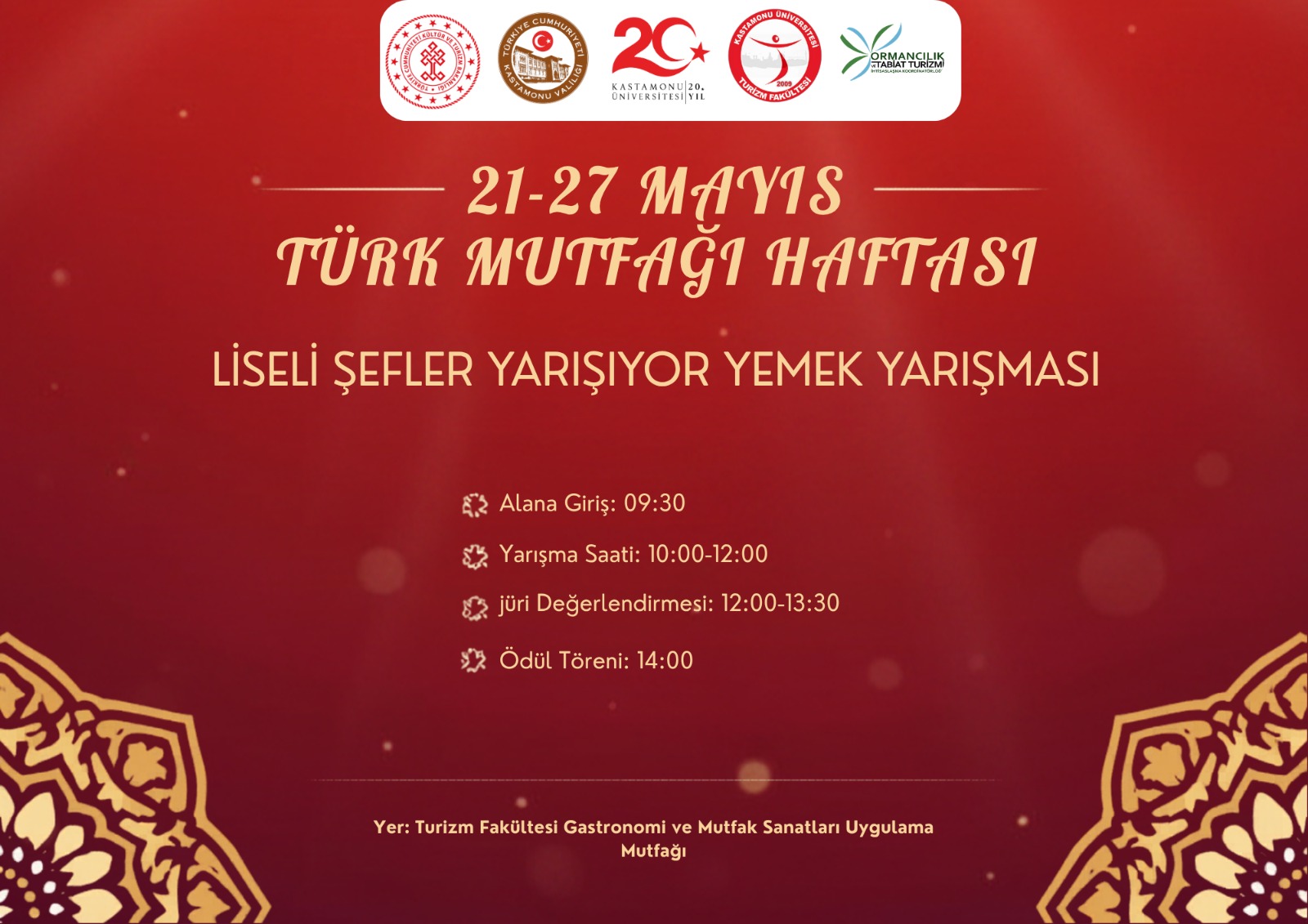 21-27 Mayıs Türk Mutfağı Haftası-Liseli Şefler Yarışıyor Yemek Yarışması