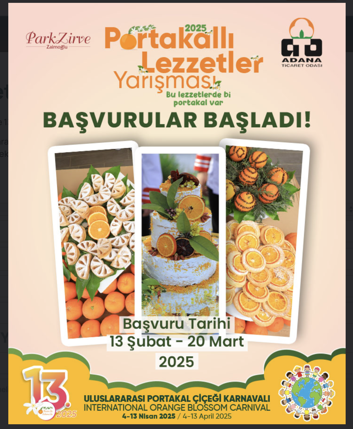 Portakallı Lezzetler Yarışma Duyurusu